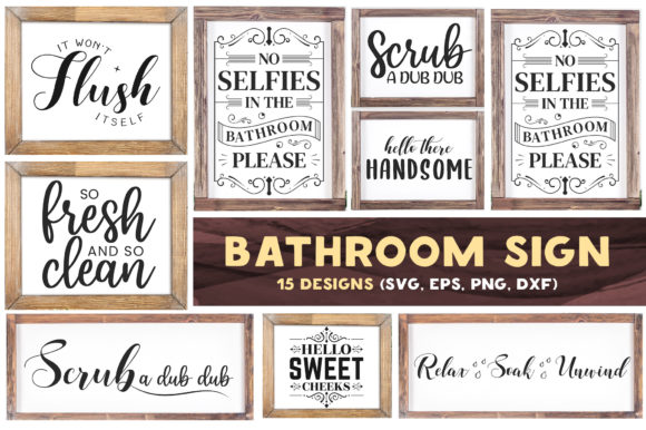 Bathroom Sign Bundle: A Designer’s Embroidery Review